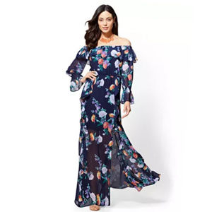 Floral Off-the-Shoulder Maxi dress